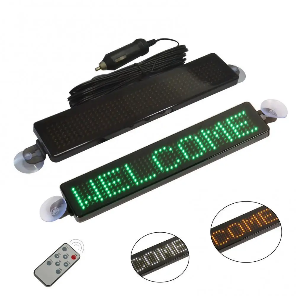 DC 12V LED Remote Control Car Sign Programmable Scrolling Message Sign Board