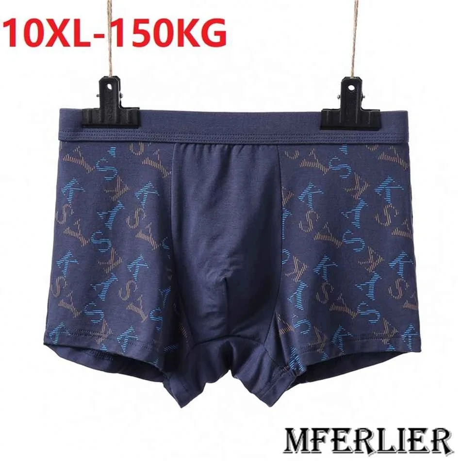 

men cotton boxer 2 piece /lot plus size 9XL 10XL Soft comfortable breathable Stretch elasticity U Convex letter boxer shorts 58
