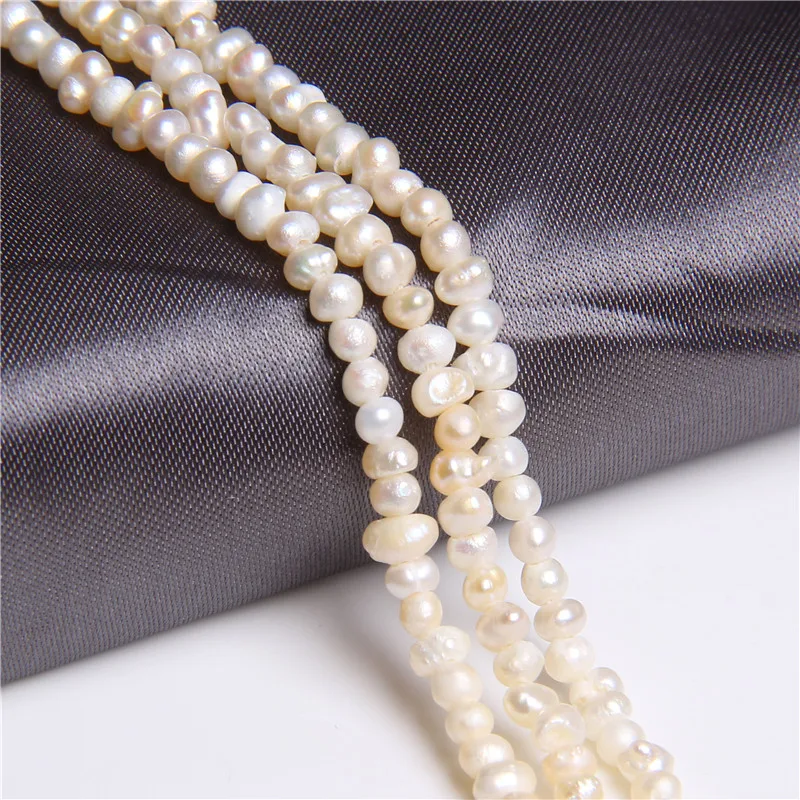 

3-5mm Natural Pearls Small Real Freshwater Pearl Beads White Round Potato Loose Pearl Beads For Bracelet Necklace Jewelry Making