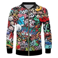ogkb streetwear 3d mens zipper jacket hip hop style casual anime graffiti printed coat fun jackets oversized 6xl drop shipping