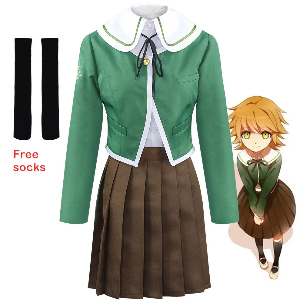 Halloween Womens Danganronpa Chihiro Fujisaki Cosplay Costume Full Set