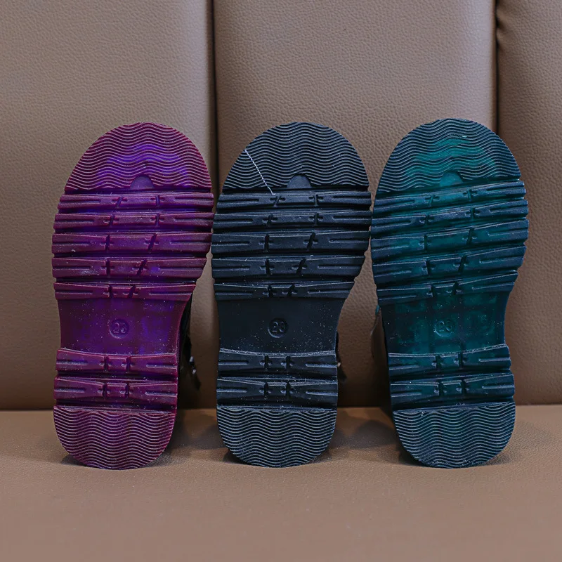 Детские ботинки для мальчиков Зимняя водонепроницаемая обувь из искусственной