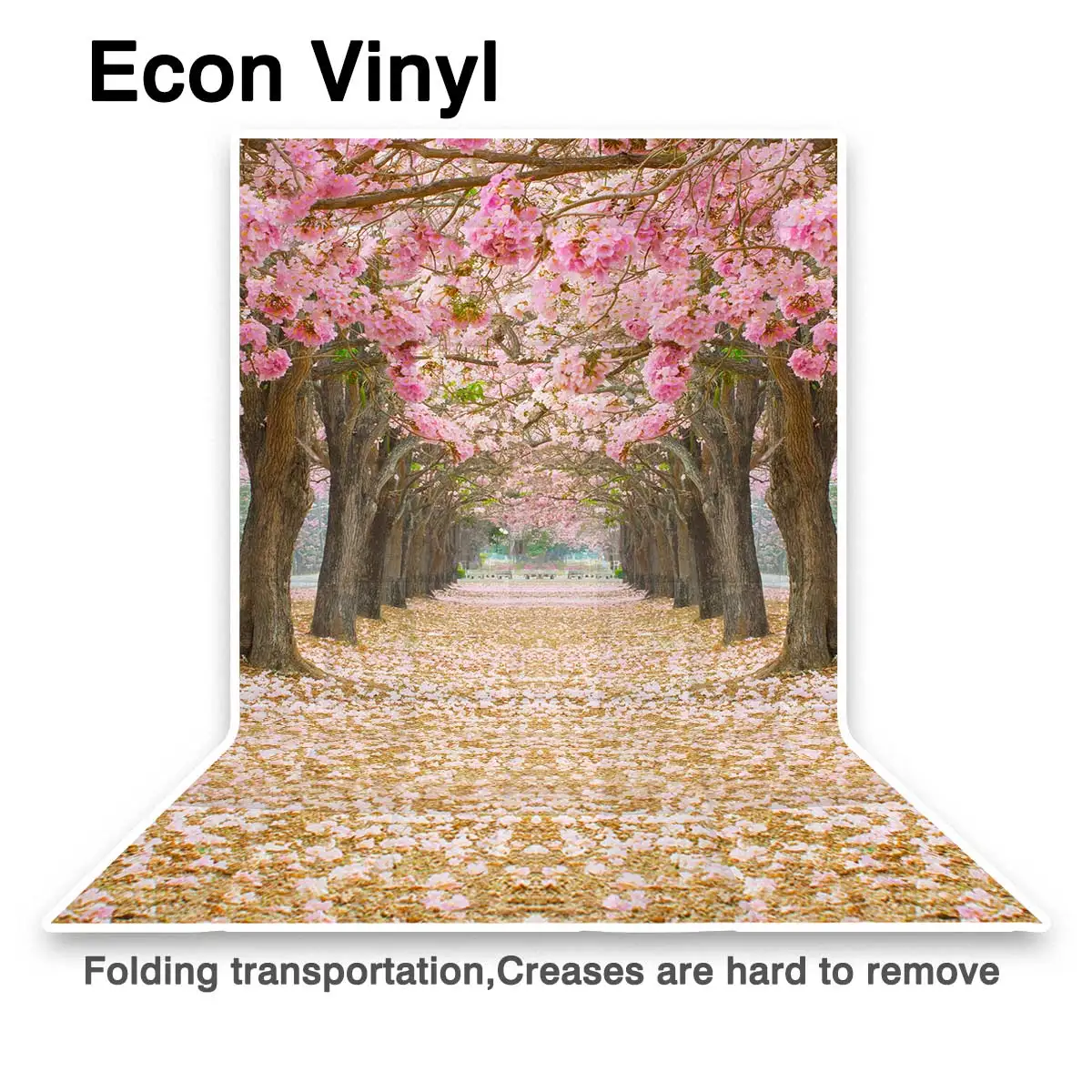Allenjoy photography backdrop Tree-lined road spring Cherry blossoms flower wedding fairy tale background photophone photocall |