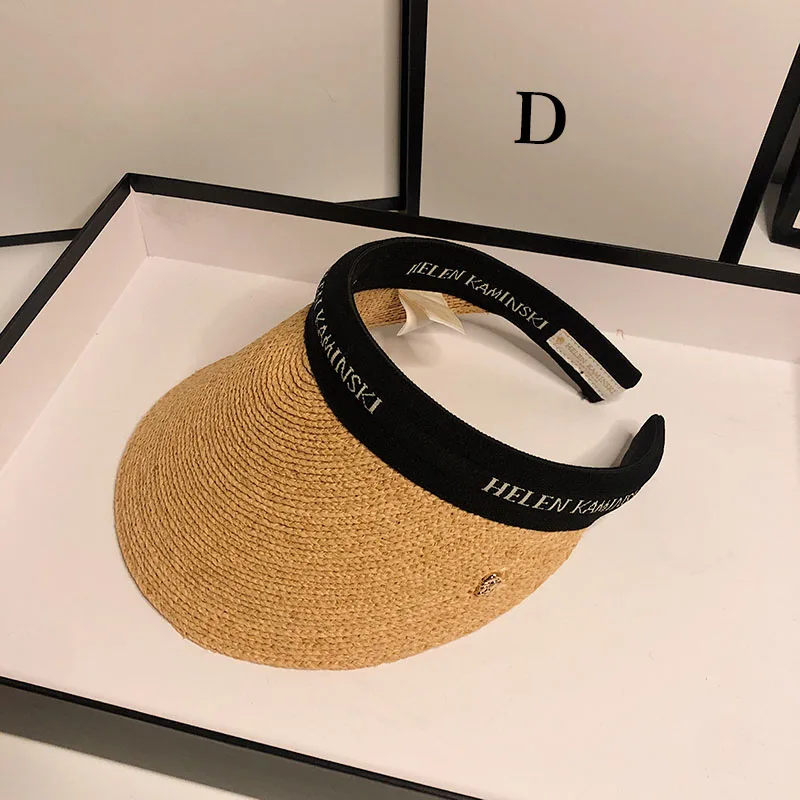 

Summer Woman Sun Hats Anti-UV Female outdoor Visor Caps Hand Made Straw Cap Casual Shade Hat Empty Top Hat Beach cap