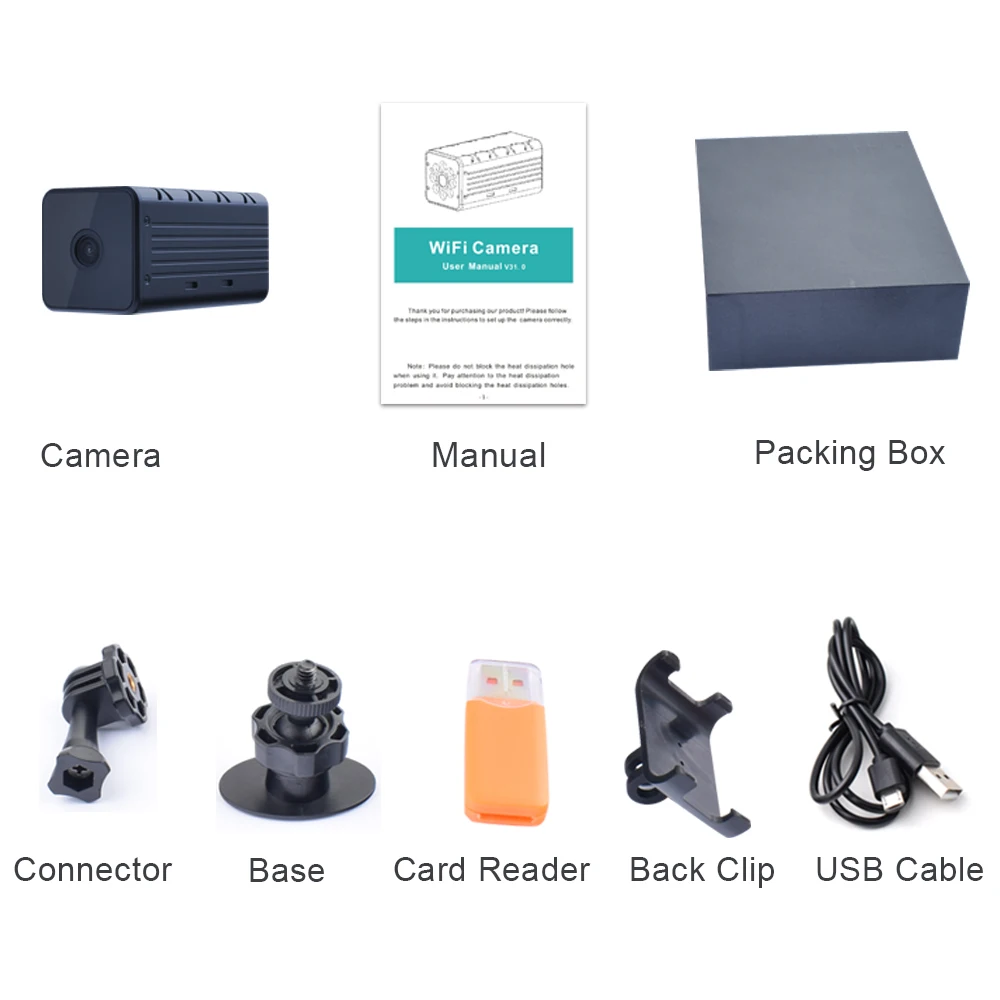 Беспроводная мини камера умная WiFi видеокамера IR 4 K 1080 P Vlog Espia HD ночное видение