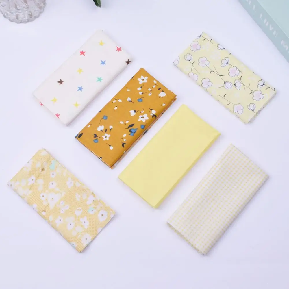 DIY 6 шт./лот 25x25 см желтый цветочный клубника 100% хлопок Pur cut Лоскутная Ткань Набор