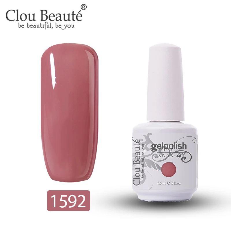 Гель-лак серии Clou Beaute Caramel, УФ светодиодный лак для ногтей, лак для маникюра, лак для ногтей, чистый цвет, долговечный Гибридный гвоздь, гель - Цвет: 1592