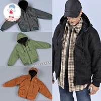 16 phicen male soldier figure green casual jacket hooded coat with zipper man plaid shirt for 12 jiaou doll tbl body accessory