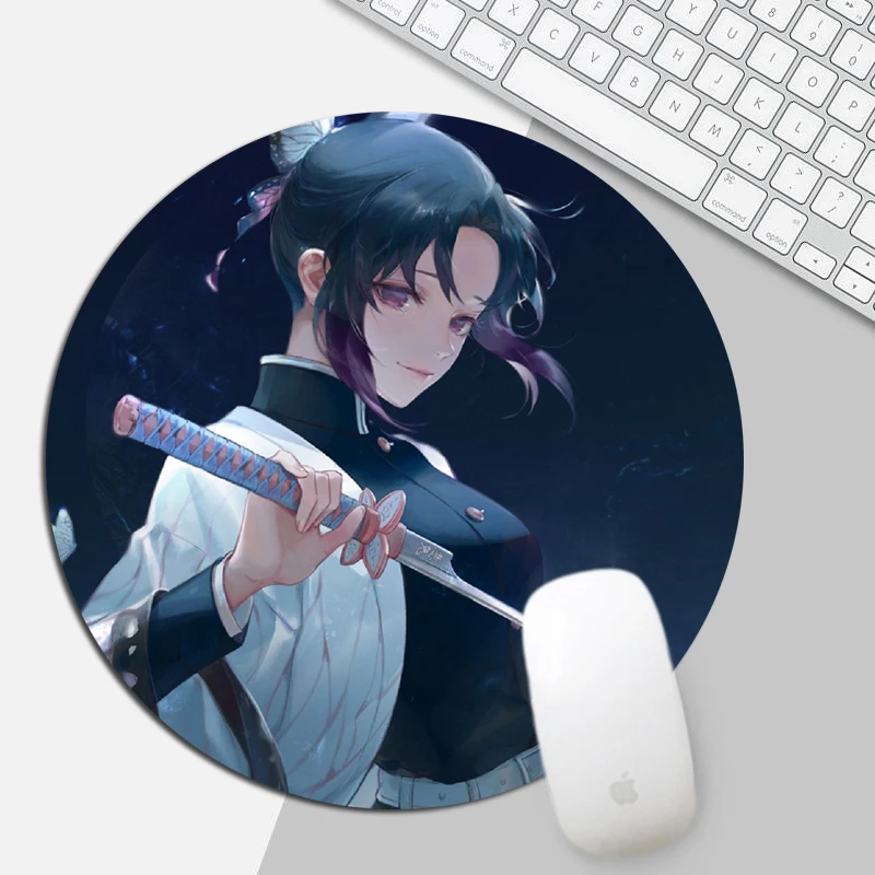Пользовательский круглый коврик для мыши сделай сам с аниме рассекающим демонов