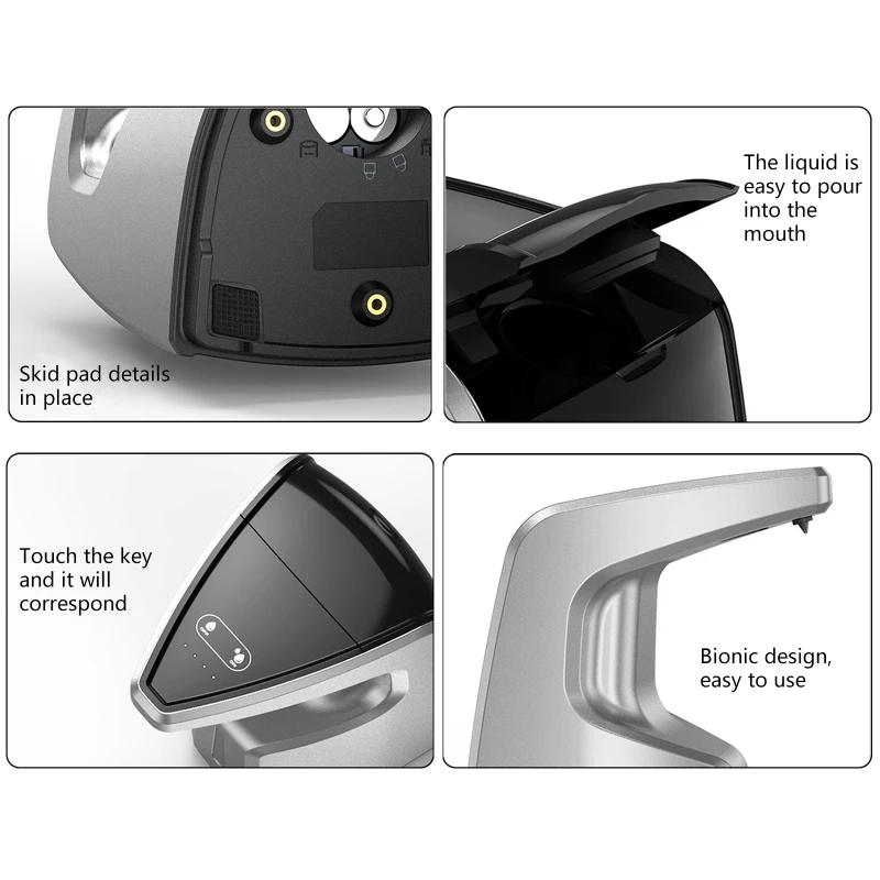

Automatic Soap Dispenser with Sensor Touch-free Soap Dispenser Wall Mounted Liquid Sensor for Bathroom Kitchen