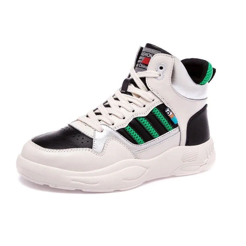 

Dad Shoes High Top Sneakers Women's Casual 2020 Autumn and Winter New Versatile Platform White Shoes Board Shoes