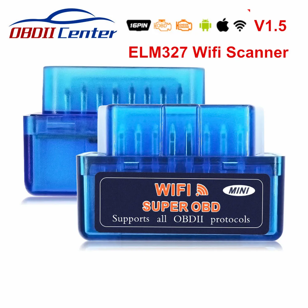 Супер Мини OBD2 ELM327 wifi 1,5 IOS ELM 327 Wi-Fi OBD 2 OBD II диагностический сканер Авто ELM327 V1.5 wifi OBD2 1,5 считыватель кодов