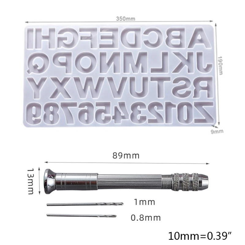 

1 Set Crystal Epoxy Resin Mold Alphabet Letter Number Pendant Casting Silicone Mould DIY Crafts Jewelry Keychain Making