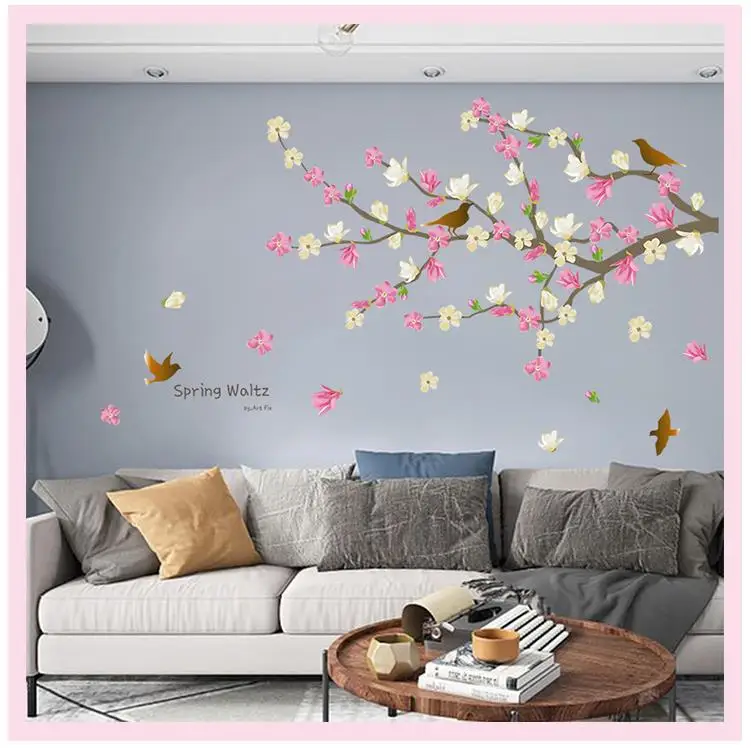 Настенные стикеры в китайском стиле для фона под телевизор самоклеящиеся