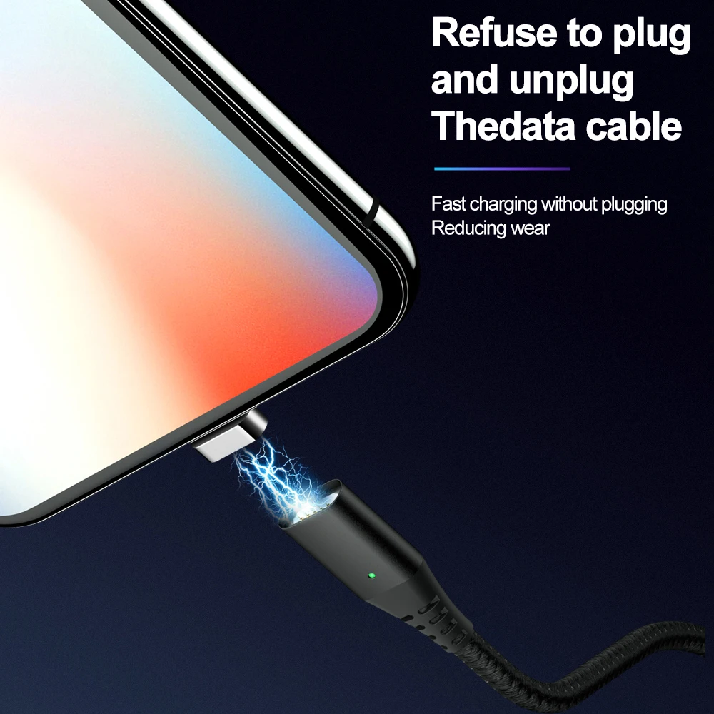 

Swalle Fast Magnetic Cable Micro USB Type C cable For iPhone 7 XS X 8 6 Plus for Samsung S7 S8 Huawei Magnet Charging Cables