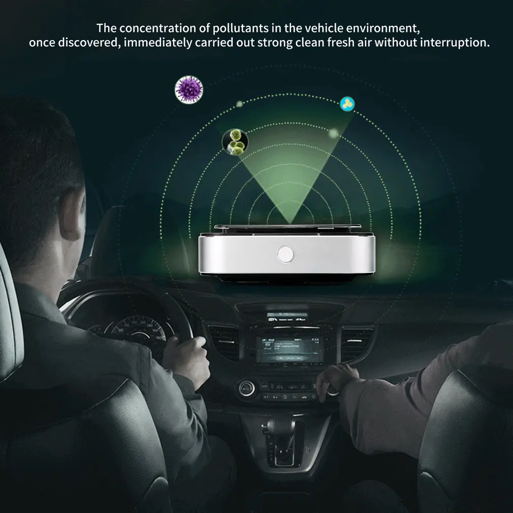 

Leshp Anion Air Purifier Electrostatic Adsorption Dust Removal Intelligent Stepless Speed Control For Car Home Office