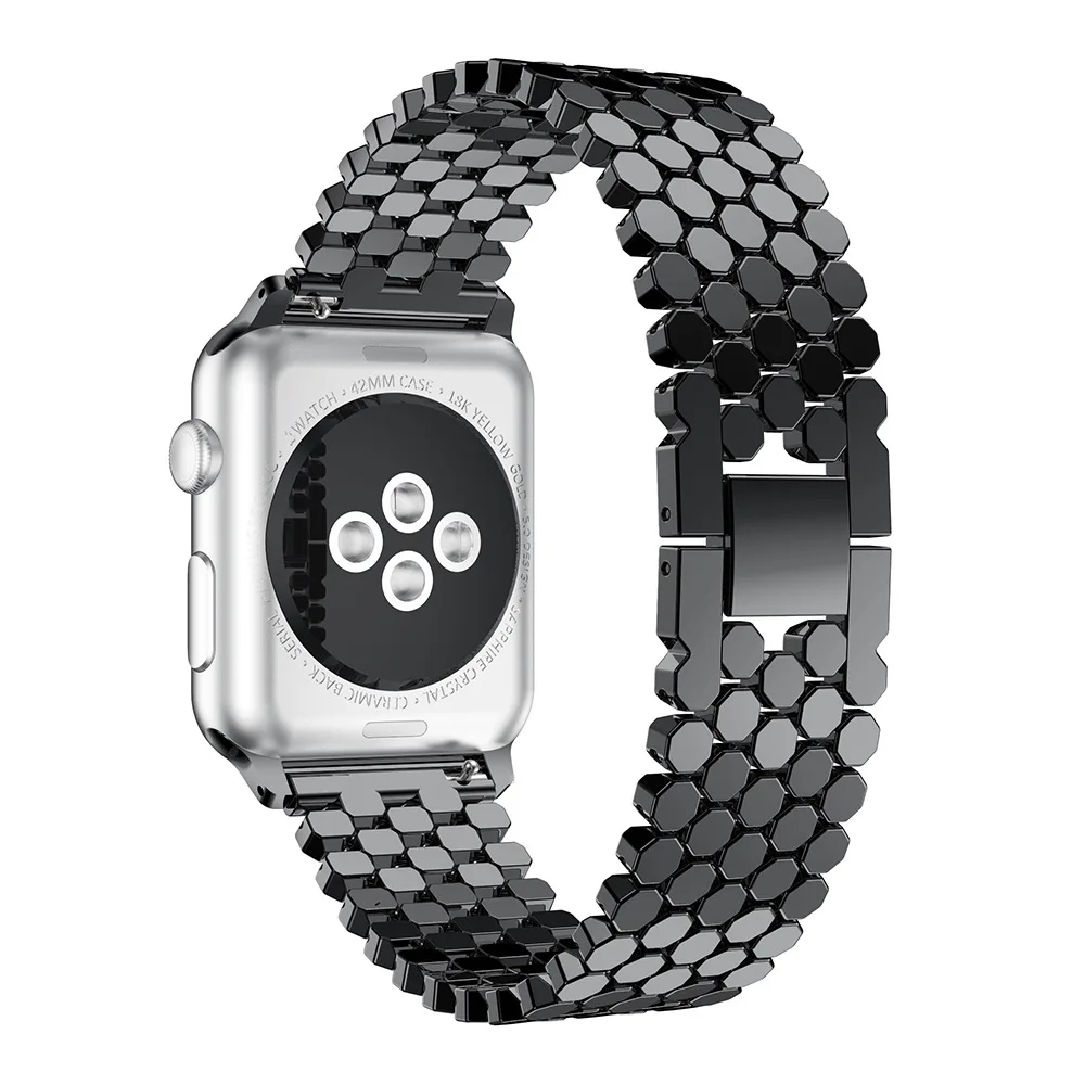 Розовое золото Нержавеющая сталь ремешок для apple watch band Ссылка 38 мм 42 мм/40 мм/44 мм часы браслет ремешок для iwatch полосы серии 4 3 2