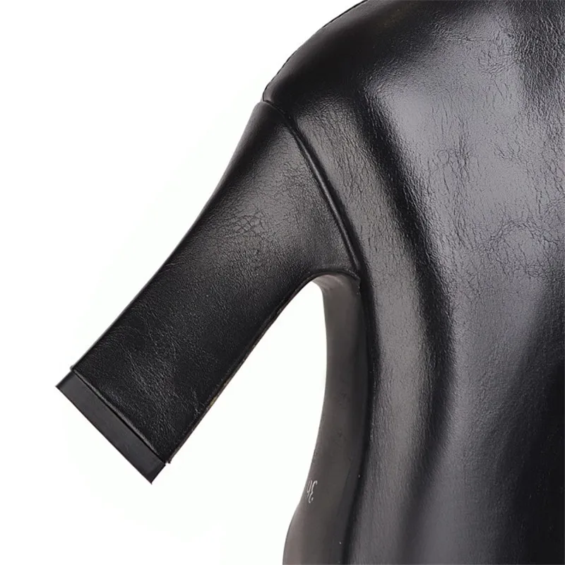 Женские ботильоны на квадратном каблуке с острым носком размеры 34 43|Женские