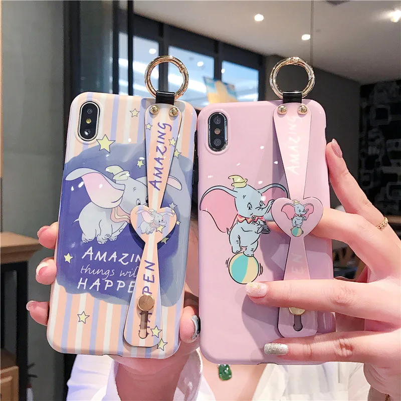 

New 2021 Disney Dumbo waterproof couples cartoon mobile Phone case for iPhone 7/8 plus x xr xs max 11/12pro max 12mini
