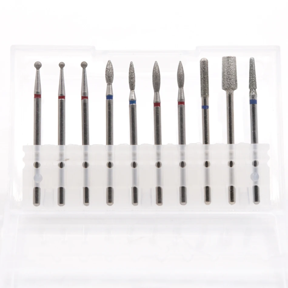 6 10PCS Diamond Cutters for Manicure Set Silicon Ceramic Nail Drill Bits Set Cutters for Nail Drill Machine Cutters for Pedicure - Цвет: 6