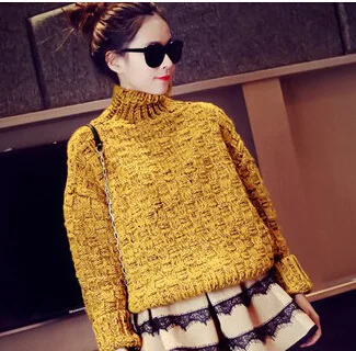 Новое поступление 0 5 плотный зимний вязаный женский свитер с воротником хомут