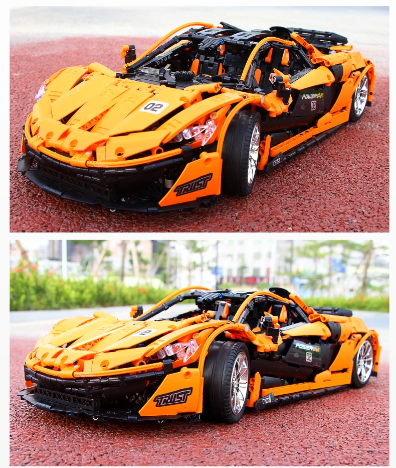DHL 20087 Technic автомобиль совместим с MOC-16915 mlaren P1 скоростной автомобиль набор строительных блоков Кирпичи приложение RC Мотор Модель автомобиля игрушки подарок