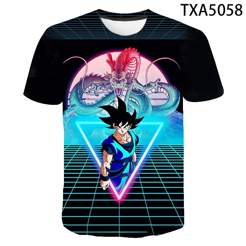 

2021spring summer New Summer Men's 3D Anime T-shirt Japanese Cartoon Cool 3DT Shirt Short Sleeve