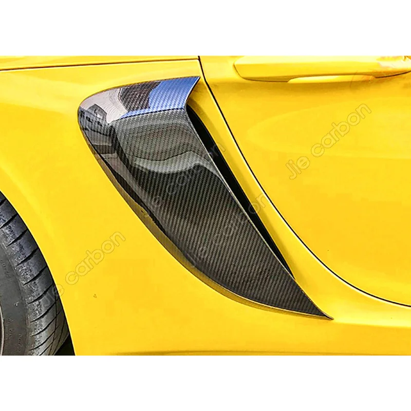 Боковые вентиляционные отверстия из углеродного волокна для 2016-2019 Porsche 718 Boxster Cayman