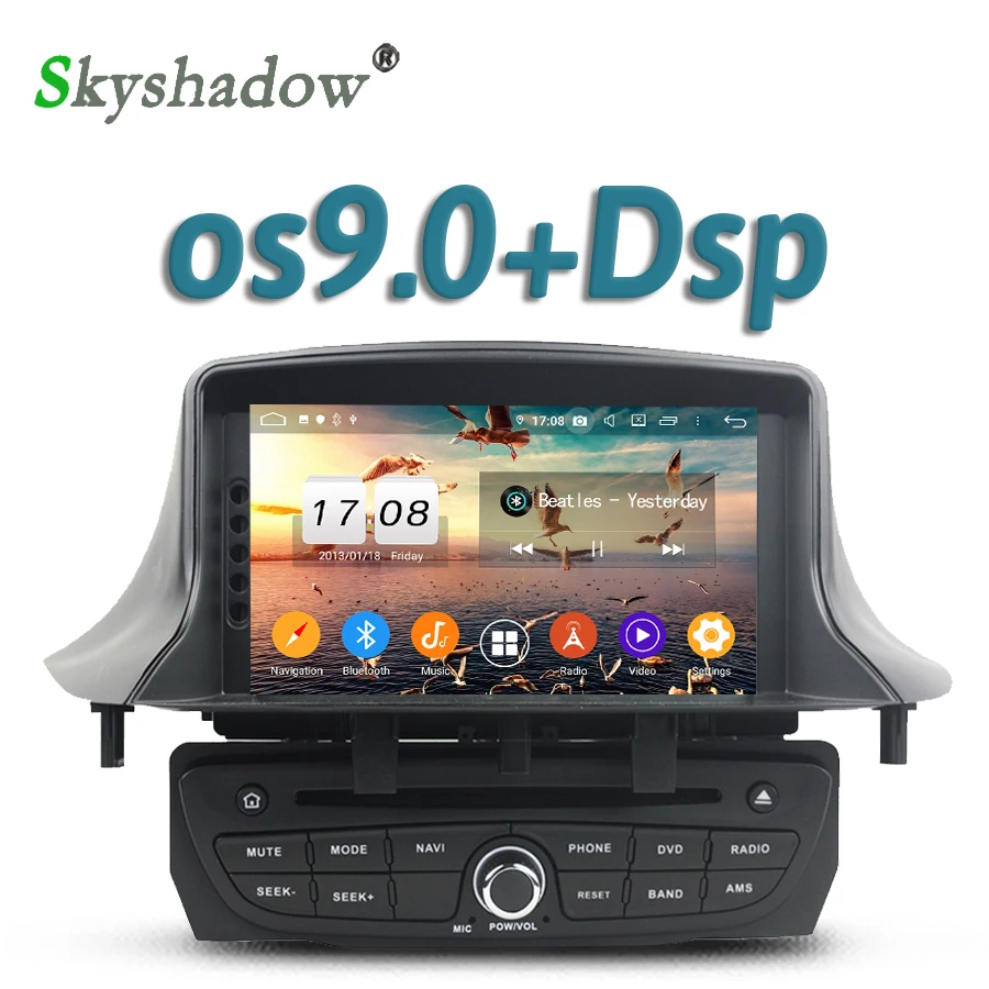 Автомобильный dvd плеер DSP TDA7851 Android 10 4 Гб RAM GPS Google RDS радио wifi Bluetooth 5 0 для Renault Megane III