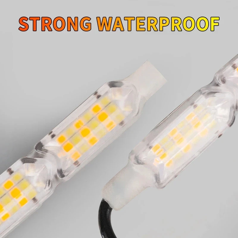 Super Bright Led Daytime Running Lights Waterproof Flexbile Car DRL Streamer Turn Signal Lamp Auto Headlight Light Strips 12v | Автомобили