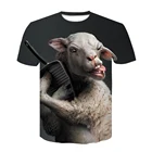 Новое поступление 2021, популярная новинка, футболка из серии с изображением животных и овец, мужская и женская футболка с 3D-принтом, футболка в стиле Харадзюку, летние топы, женская футболка