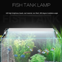 fish tank lamp super slim leds aquarium lighting extensible bracket aquatic plant clip on light eu plug