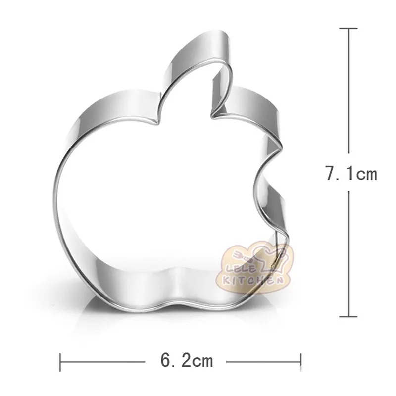 MILIVIXAY 1 шт. в форме яблока из нержавеющей стали печенье резак печать трафарет