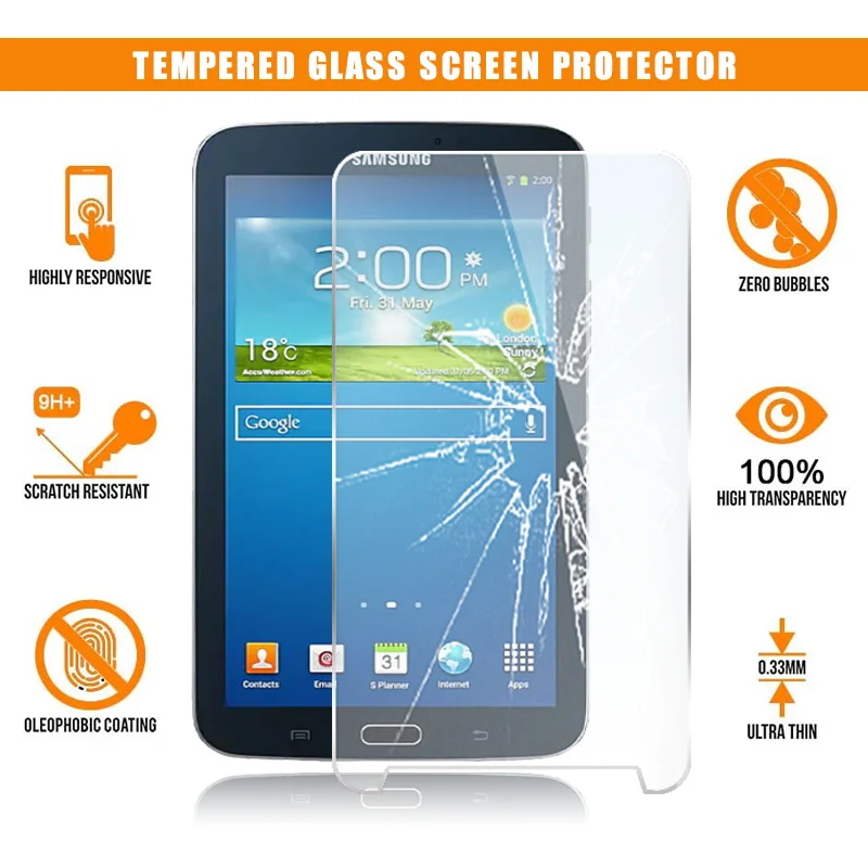 Для Samsung Galaxy Tab 3 7 0 T210 T211 P3200 Защитная пленка из закаленного стекла для планшета 9