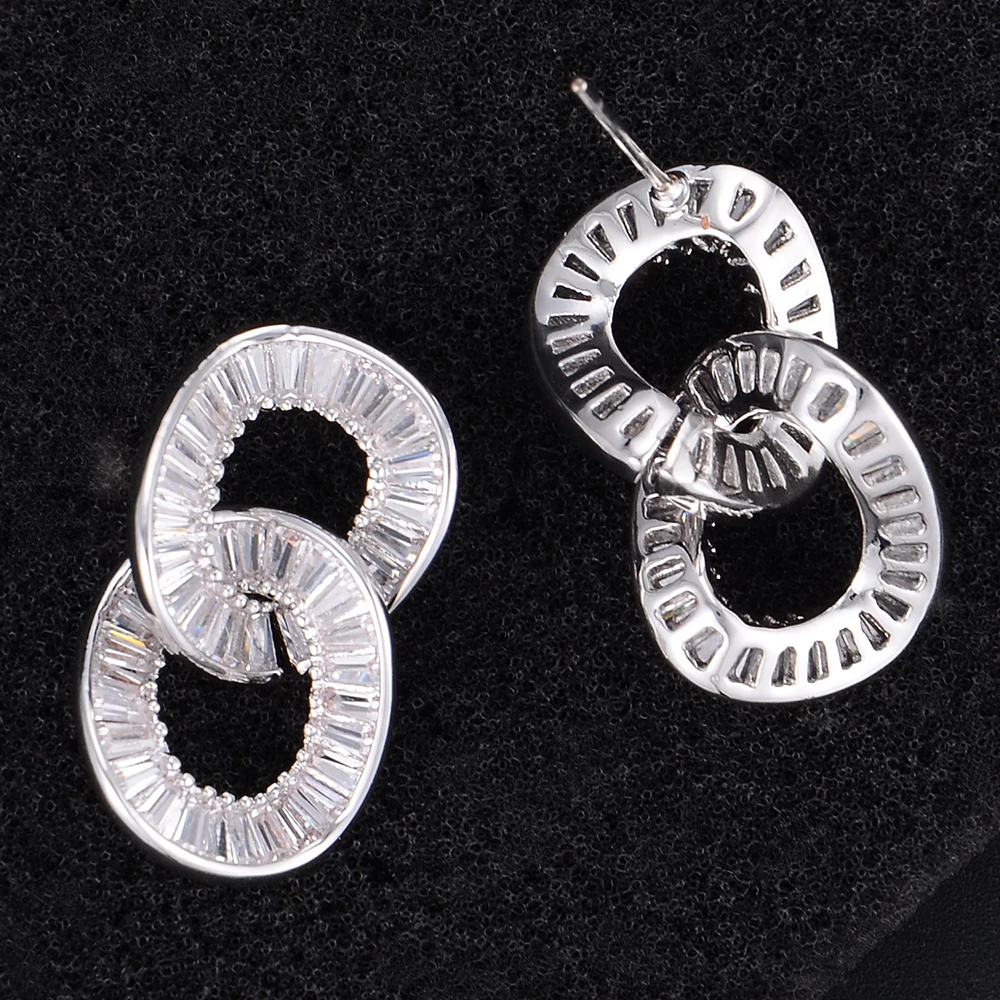 

LARRAURI original Design Fashion Pave Full Crystal Earrings Wedding/Engagement Party Jewelry earring pendientes mujer moda 2018