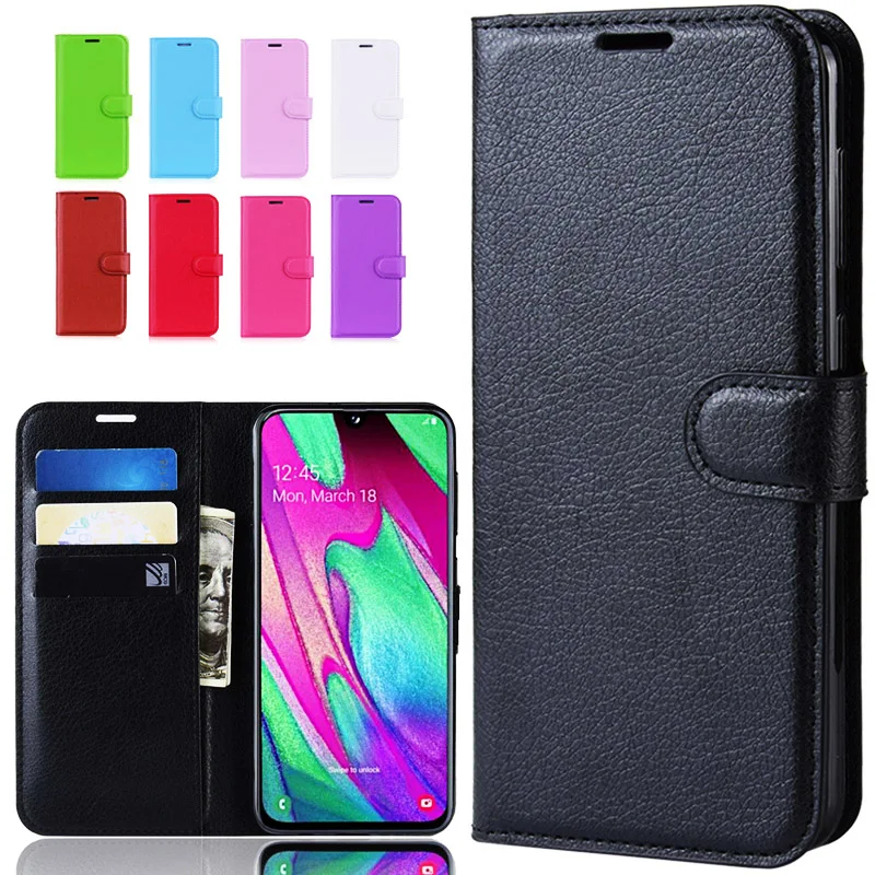Роскошный кожаный чехол для samsung Galaxy A40, чехол для телефона, чехол для samsung A40 A 40 A405 A405F, SM-A405F, чехол