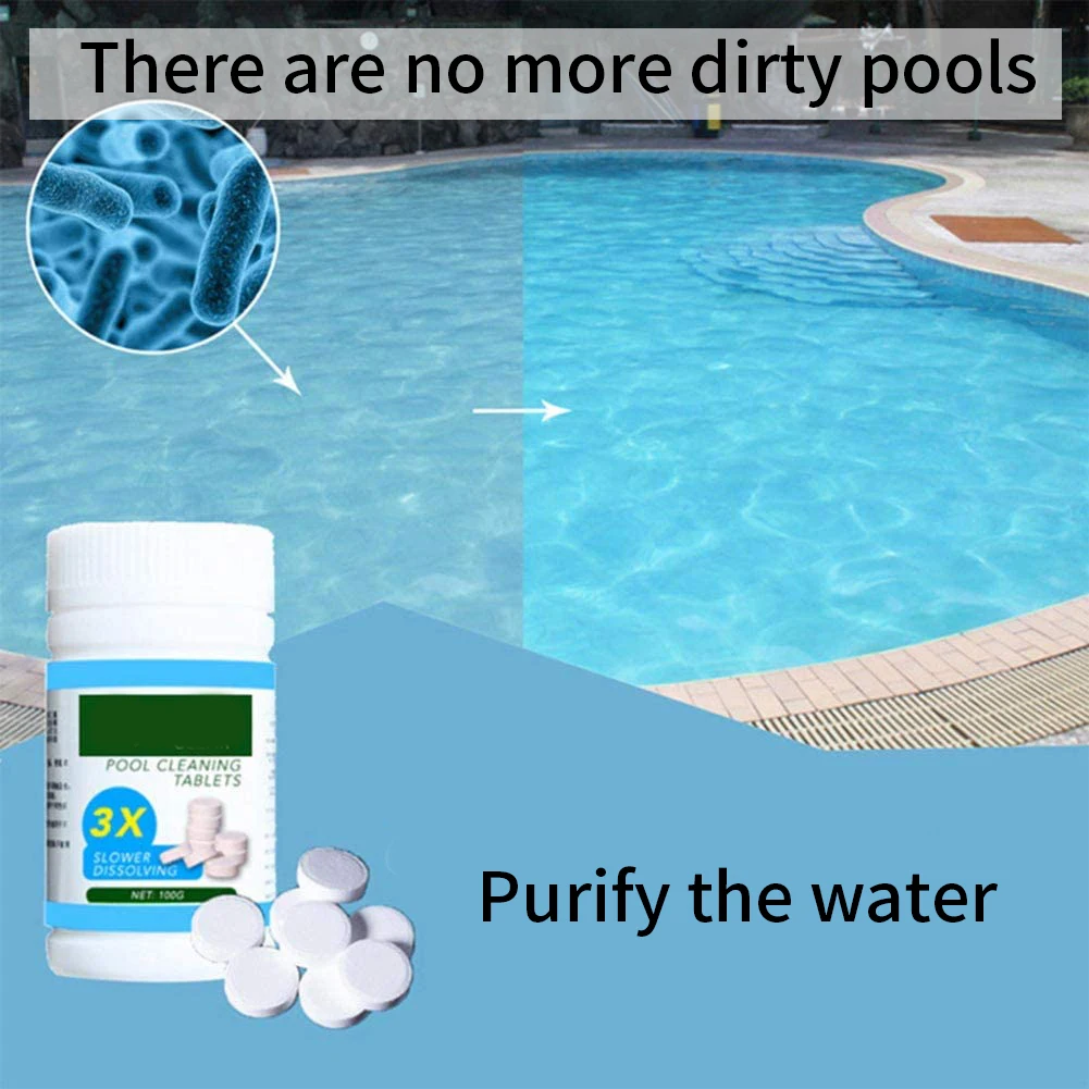 

Swimming Pool Disinfection Tablets Pool Chlorine Effervescent Tablets for Hot Tub Spa Swimming Pool Water Cleaning disinfection
