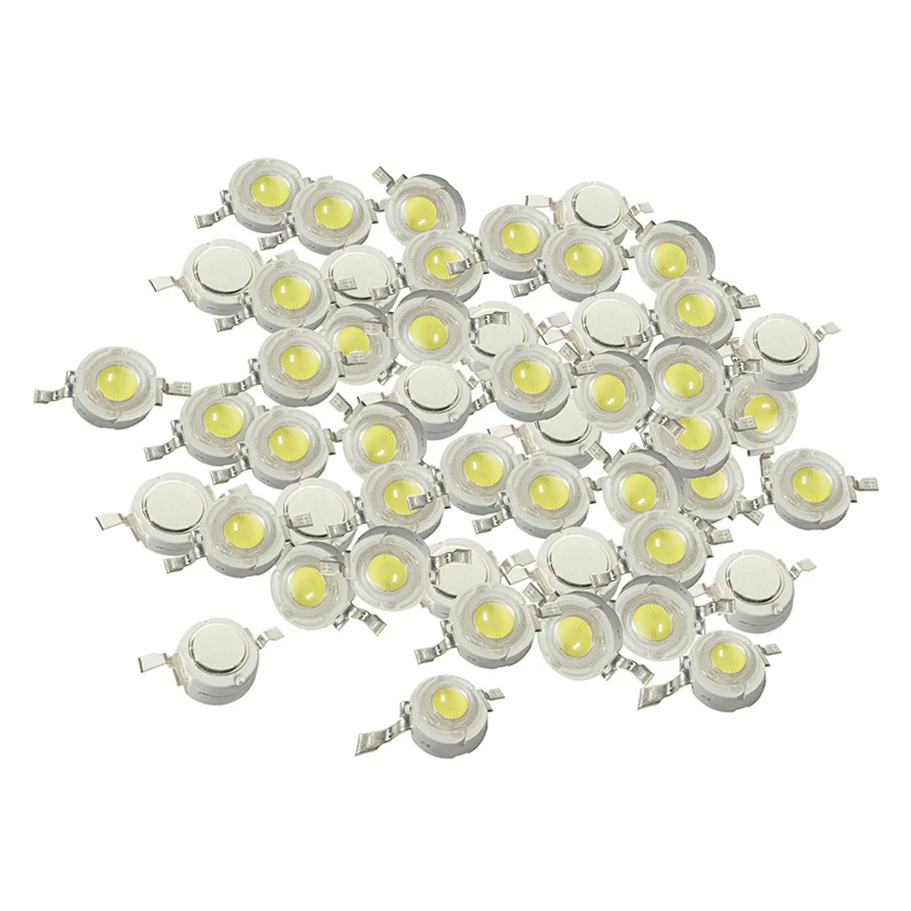 

50 Pcs. LED Light-emitting Diodes Round Diodes, White, 6 Mm