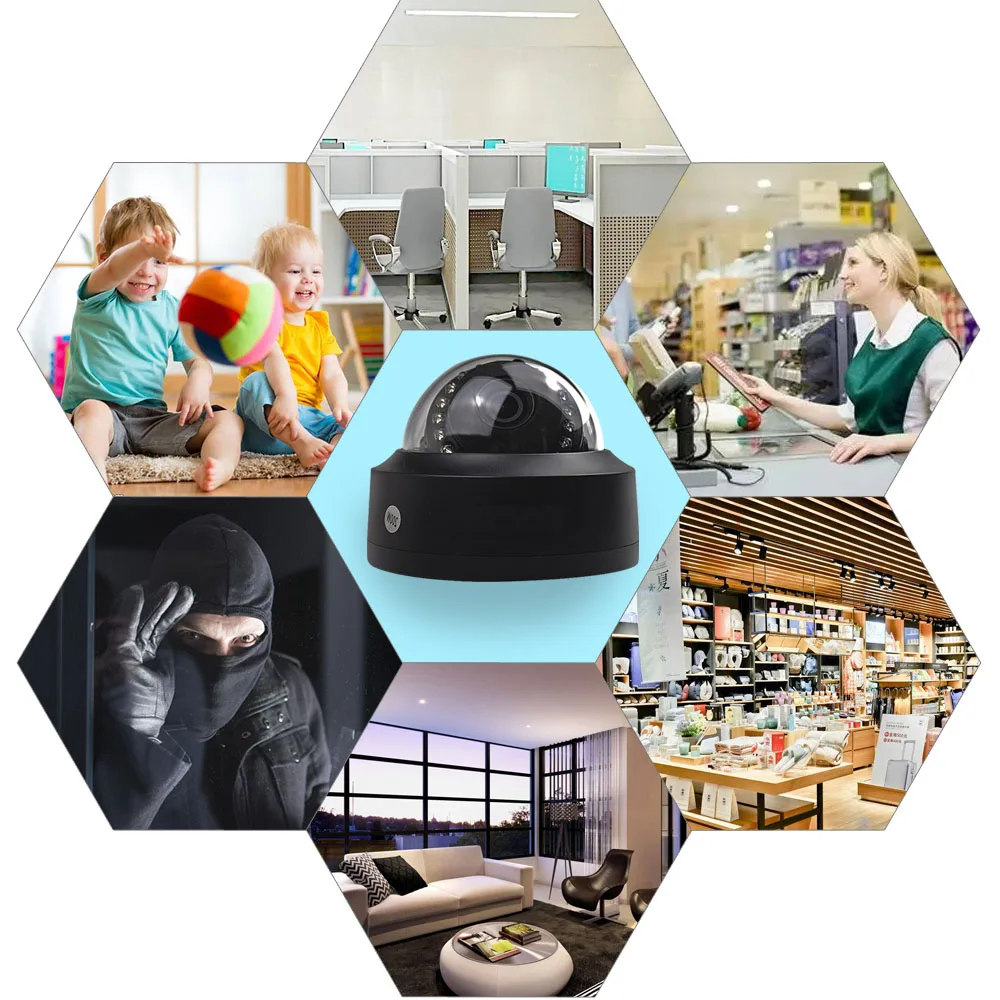 

IP 1080P Camera Wifi Smart Dome for Sony323 CMOS Detect videcam Built in Mic SD Card P2P CCTV Home Security Camera Onvif Motion