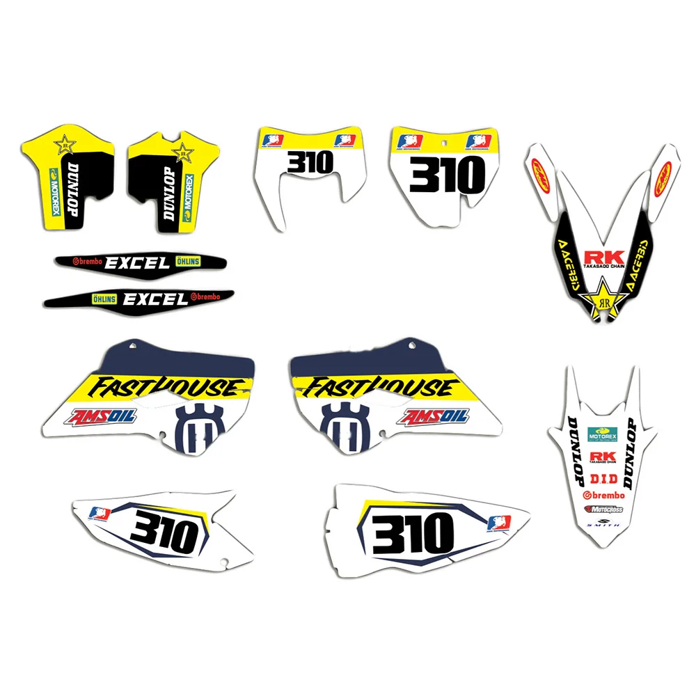 

Custom Team Graphics Decals 3M Stickers Kit For Husqvarna Sticker 2014 2015 TC FC & 2014 2015 2016 TE FE 125 250 350 450