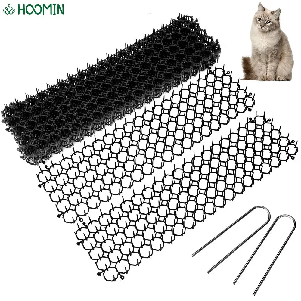 

10Pcs Garden Prickle Strip Mat Spike Portable Outdoor Garden Supplies Anti-Cats and Dogs