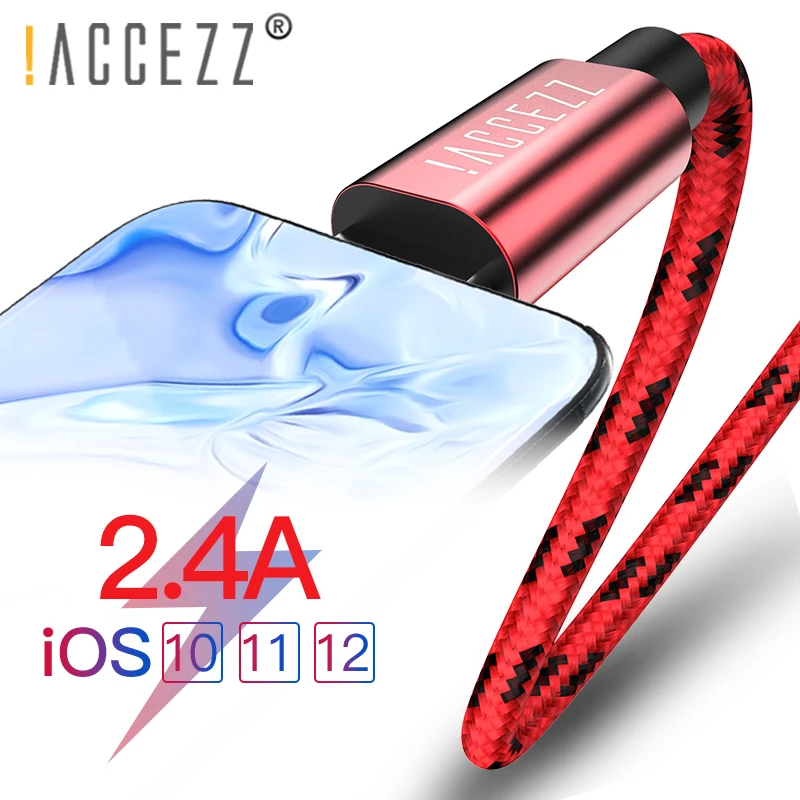 ! Кабель USB ACCEZZ нейлоновый для быстрой зарядки и передачи данных Apple 8pin iPhone 12 11 XS MAX