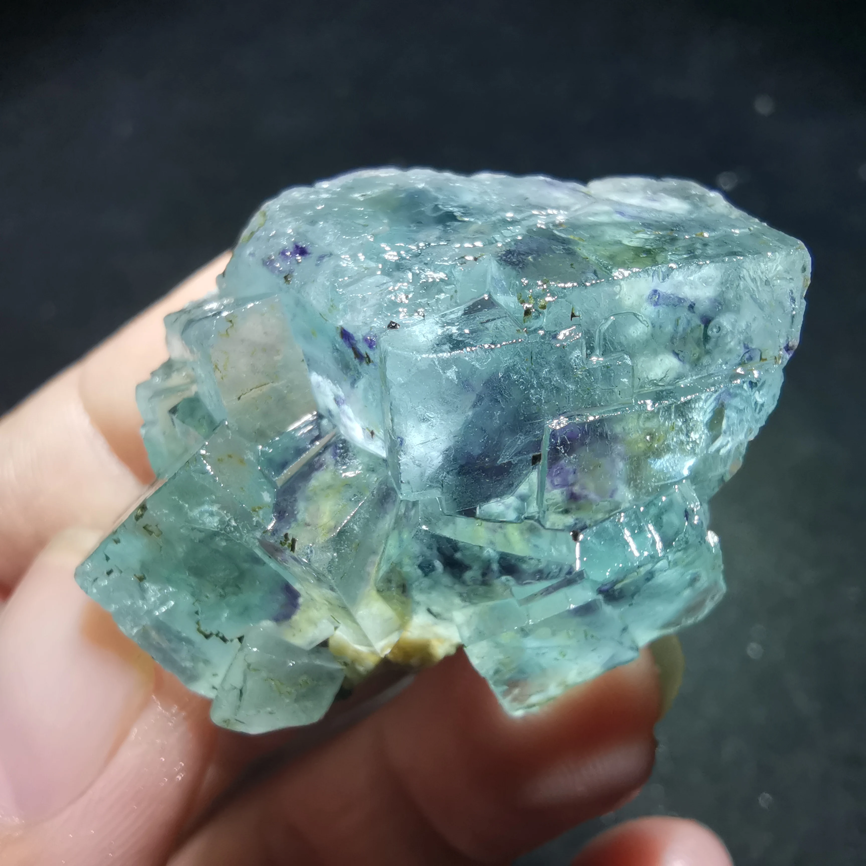 

27.6gNatural rare purple heart green fluorite cluster mineral specimen stone and CRYSTAL HEALING CRYSTAL QUARTZ GEM