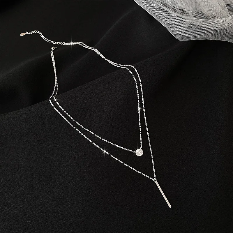 

Новое Двухслойное ожерелье, Женская цепочка до ключицы, женское ожерелье со словами, женское нишевое дизайнерское Ins холодный ветер