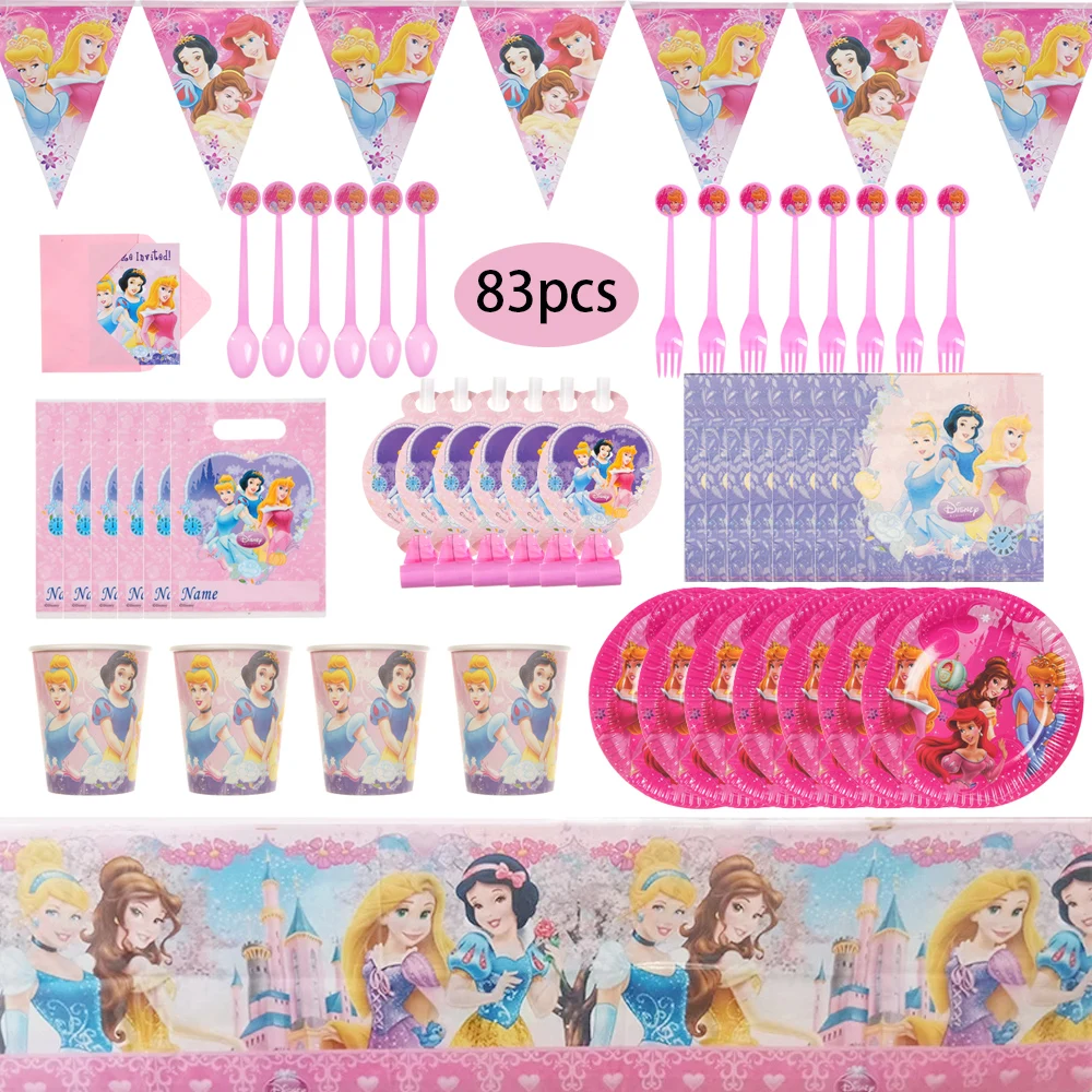 

Disney Princess Party Kids Favor anniversaire Disposable Party Supplies Birthday Party DIY Gift Bag For Party Favor