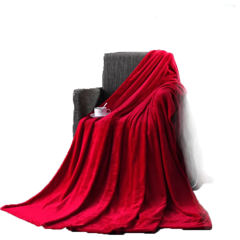 

china red blanket Soft Comfortable Adult Flannel 150*200 180*200 200*230