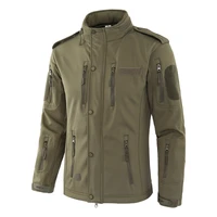 mens outdoor tactical army fan multi pocket sports jackets fleece warm outdoor camouflage jacket