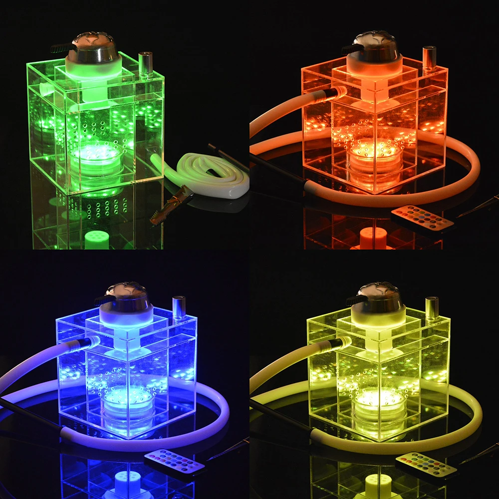 2019 новый прозрачный акриловый кальяна с светодиодный светильник для наргиле