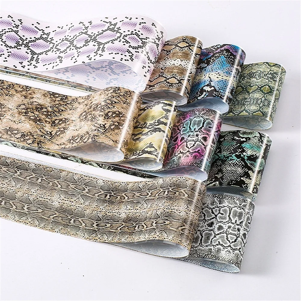 10 шт./компл. искусственная переводная бумага змеиная кожа фольга для ногтевого