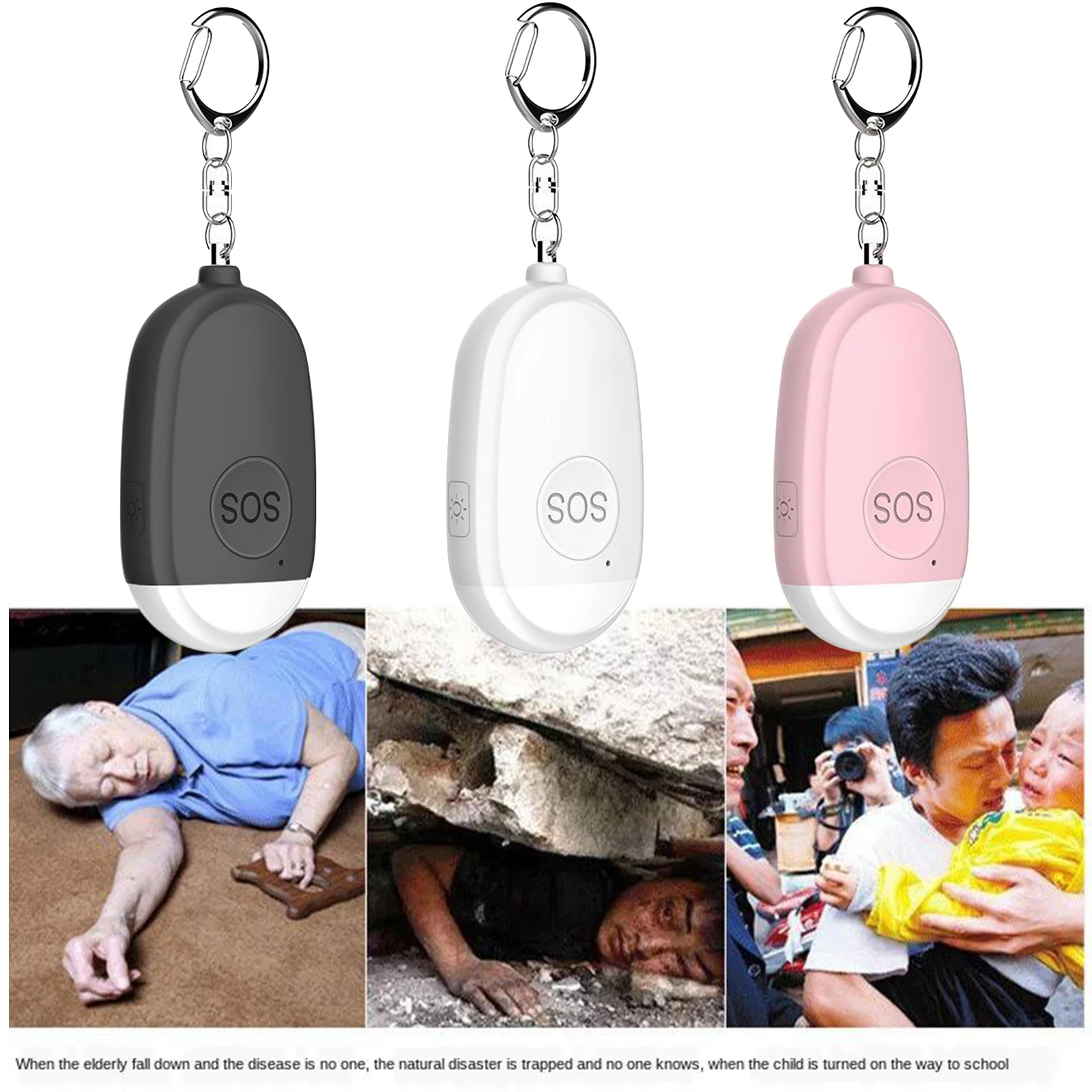 

Mini 130DB Personal Alarm Security Alert Charging for Women Elderly Kids